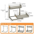 2-Tier Pull-Out Under Sink Organizer with Adjustable Height