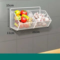 2 Grids Wall Mounted Metal Wire Storage Basket - Techmanistan in Pakistan