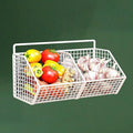 2 Grids Wall Mounted Metal Wire Storage Basket - Techmanistan in Pakistan