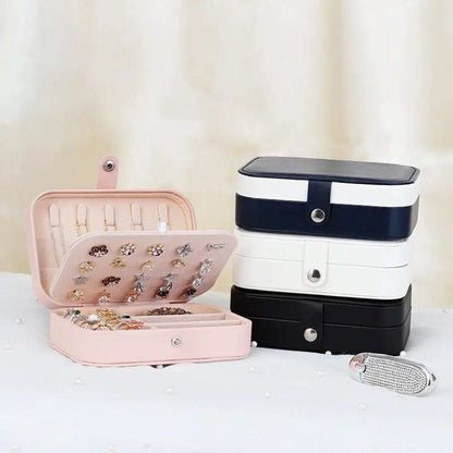 2 Layers PU Leather Jewelry Storage Box - Techmanistan in Pakistan