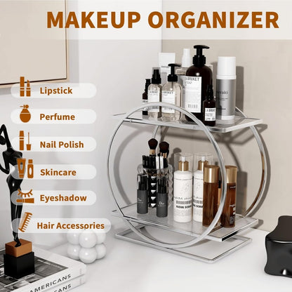 2 Tier Bathroom Countertop Makeup Organizer - Techmanistan in Pakistan