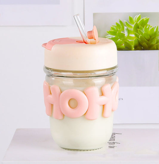 2 Way Drinking 350ml Glass Tumbler - Techmanistan in Pakistan