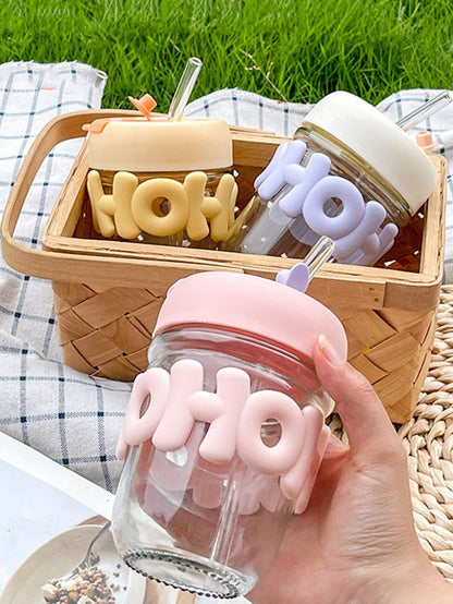 2 Way Drinking 350ml Glass Tumbler - Techmanistan in Pakistan