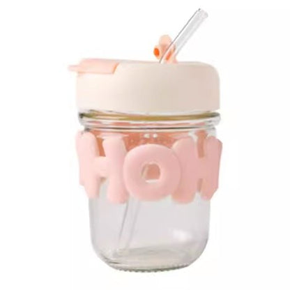 2 Way Drinking 350ml Glass Tumbler - Techmanistan in Pakistan