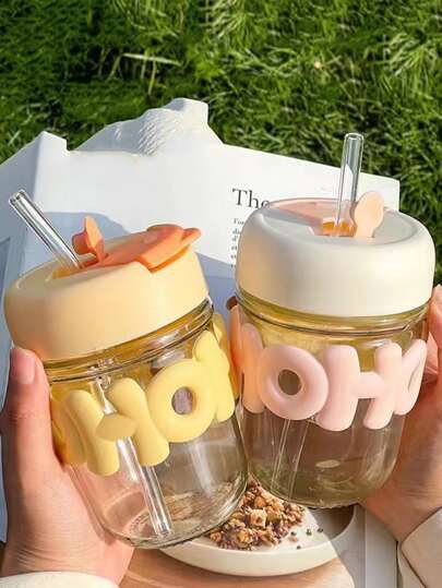 2 Way Drinking 350ml Glass Tumbler - Techmanistan in Pakistan