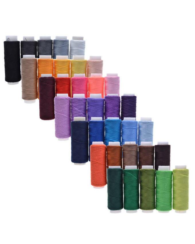 20 Assorted Colors of Sewing Threads - Techmanistan in Pakistan