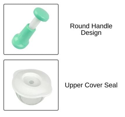 2000ml Multifunctional Hand Press Chopper with 4 Blades - Techmanistan in Pakistan