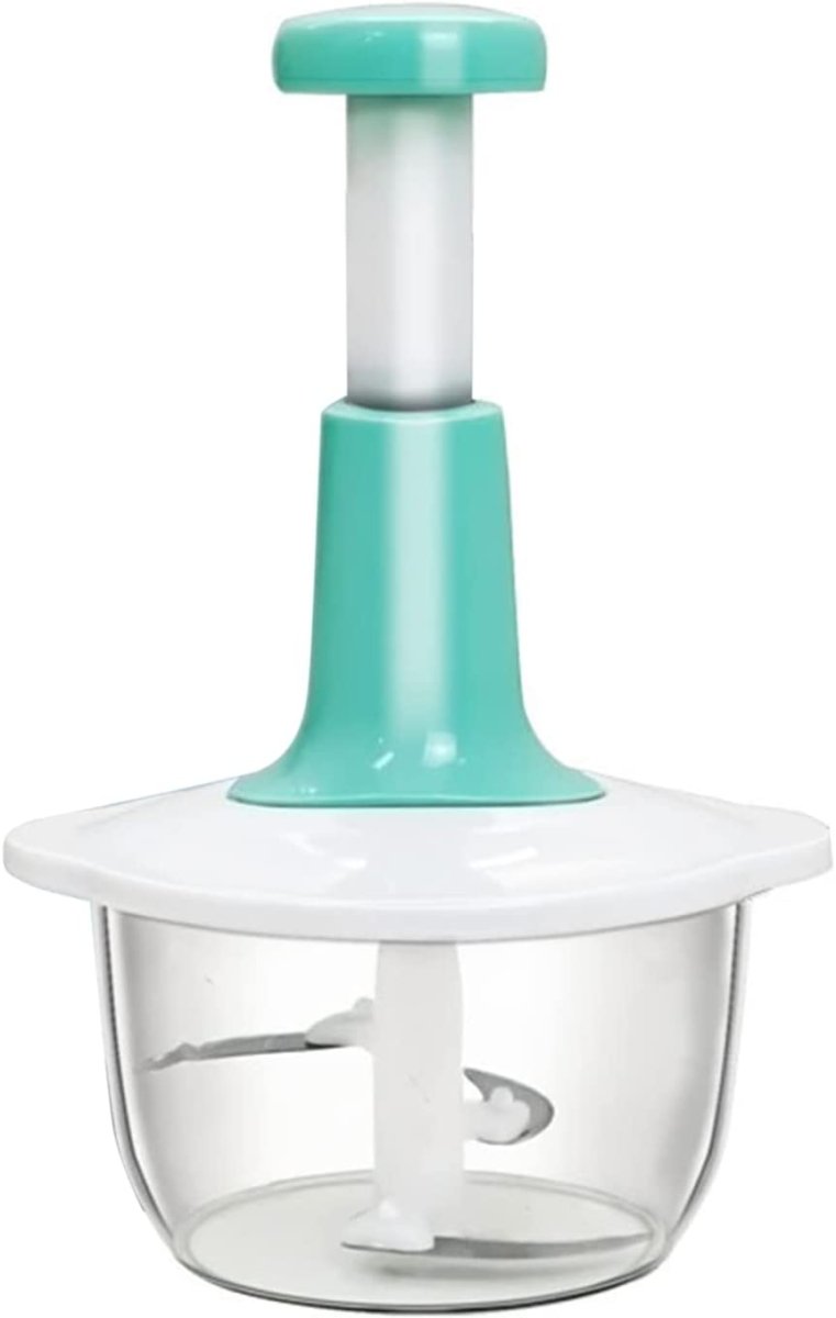 2000ml Multifunctional Hand Press Chopper with 4 Blades - Techmanistan in Pakistan