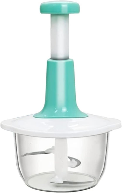2000ml Multifunctional Hand Press Chopper with 4 Blades - Techmanistan in Pakistan