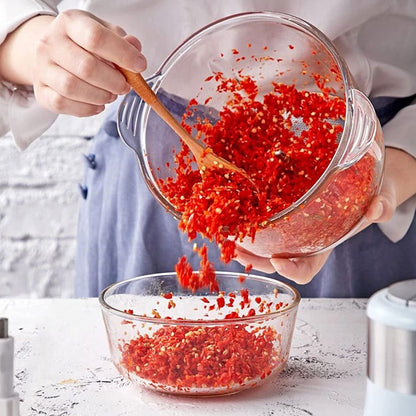 2000ml Multifunctional Hand Press Chopper with 4 Blades - Techmanistan in Pakistan