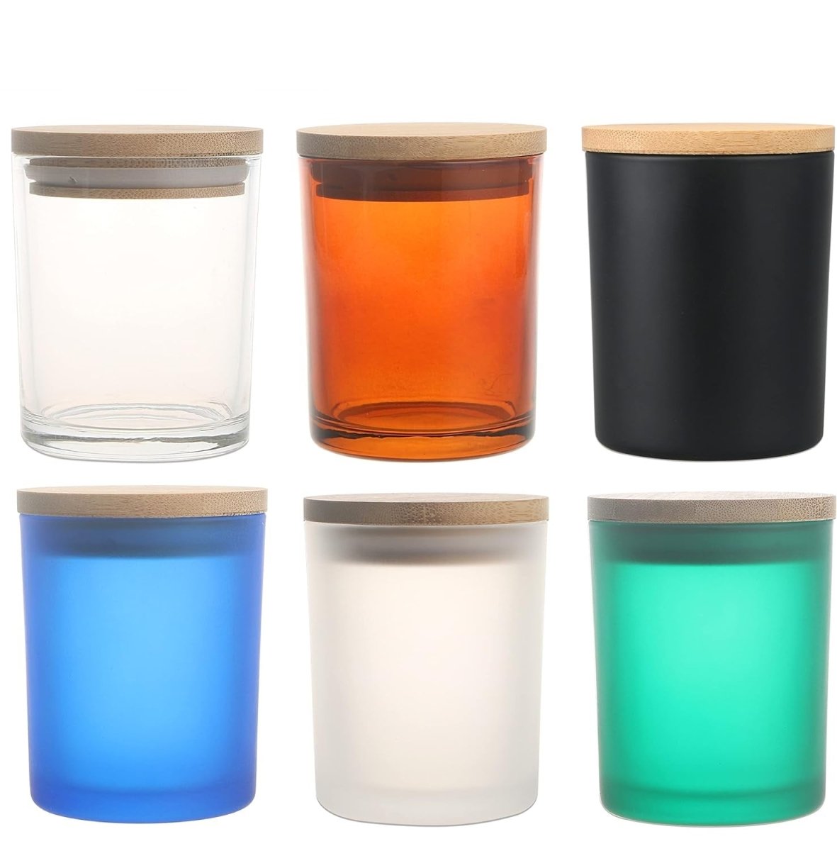 200ml Multi - purpose Durable Airtight Premium Glass Candle Storage Jars with Wooden Lid - Techmanistan in Pakistan