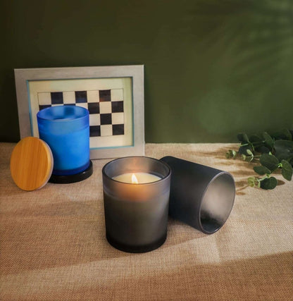 200ml Multi - purpose Durable Airtight Premium Glass Candle Storage Jars with Wooden Lid - Techmanistan in Pakistan