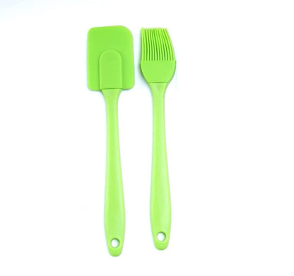 Set of Non-stick Silicone Spatula and Basting/Pastry/Oil Brush - Random Color My Store