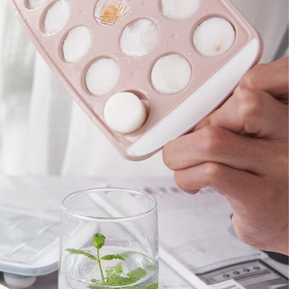 21 Round Grids Ice Cube Tray With Lid - Techmanistan in Pakistan