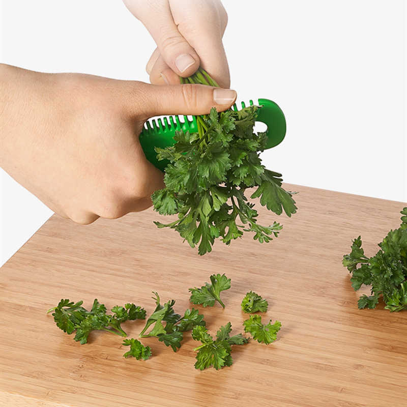 Herb & Kale Striping Comb, Multipurposed Kitchen Vegetables Leaf Comb Peeler Handle