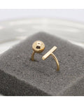 Gold Bar with Ball Ring--Techmanistan-My Store