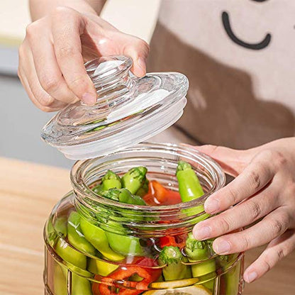 2.2Liter Clear Round Glass Jar with Lid - Techmanistan in Pakistan