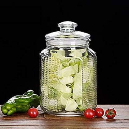 2.2Liter Clear Round Glass Jar with Lid - Techmanistan in Pakistan