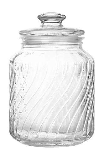 2.2Liter Clear Round Glass Jar with Lid - Techmanistan in Pakistan
