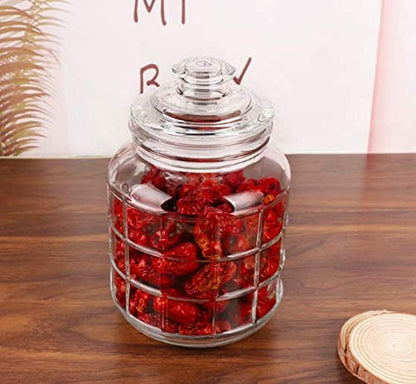 2.2Liter Clear Round Glass Jar with Lid - Techmanistan in Pakistan