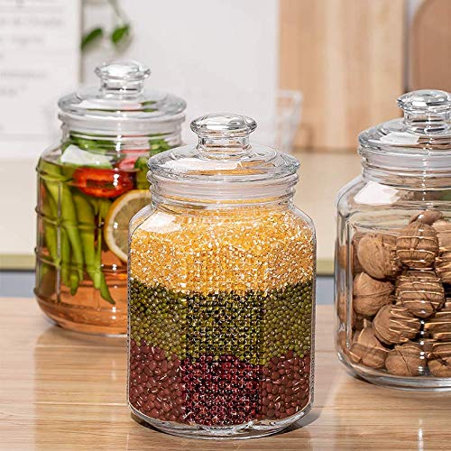 2.2Liter Clear Round Glass Jar with Lid - Techmanistan in Pakistan