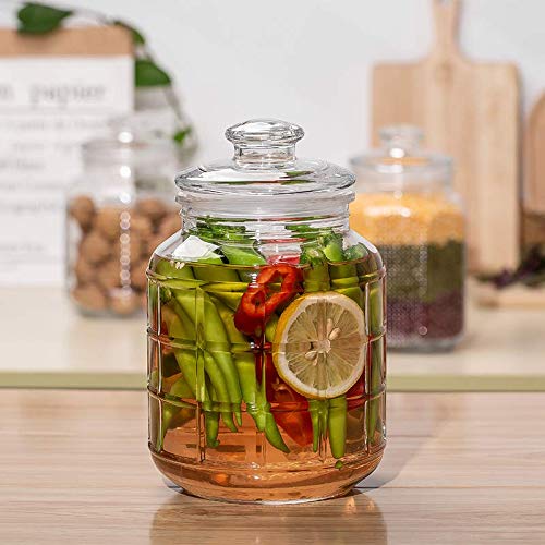 2.2Liter Clear Round Glass Jar with Lid - Techmanistan in Pakistan