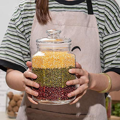 2.2Liter Clear Round Glass Jar with Lid - Techmanistan in Pakistan