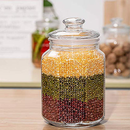 2.2Liter Clear Round Glass Jar with Lid - Techmanistan in Pakistan