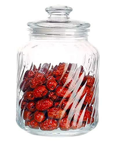 2.2Liter Clear Round Glass Jar with Lid - Techmanistan in Pakistan