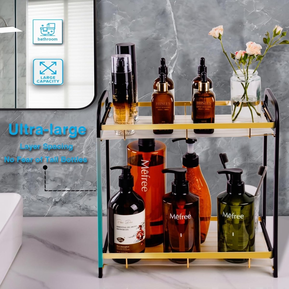 2/3 Tier Bathroom Countertop Organizer, - Techmanistan in Pakistan