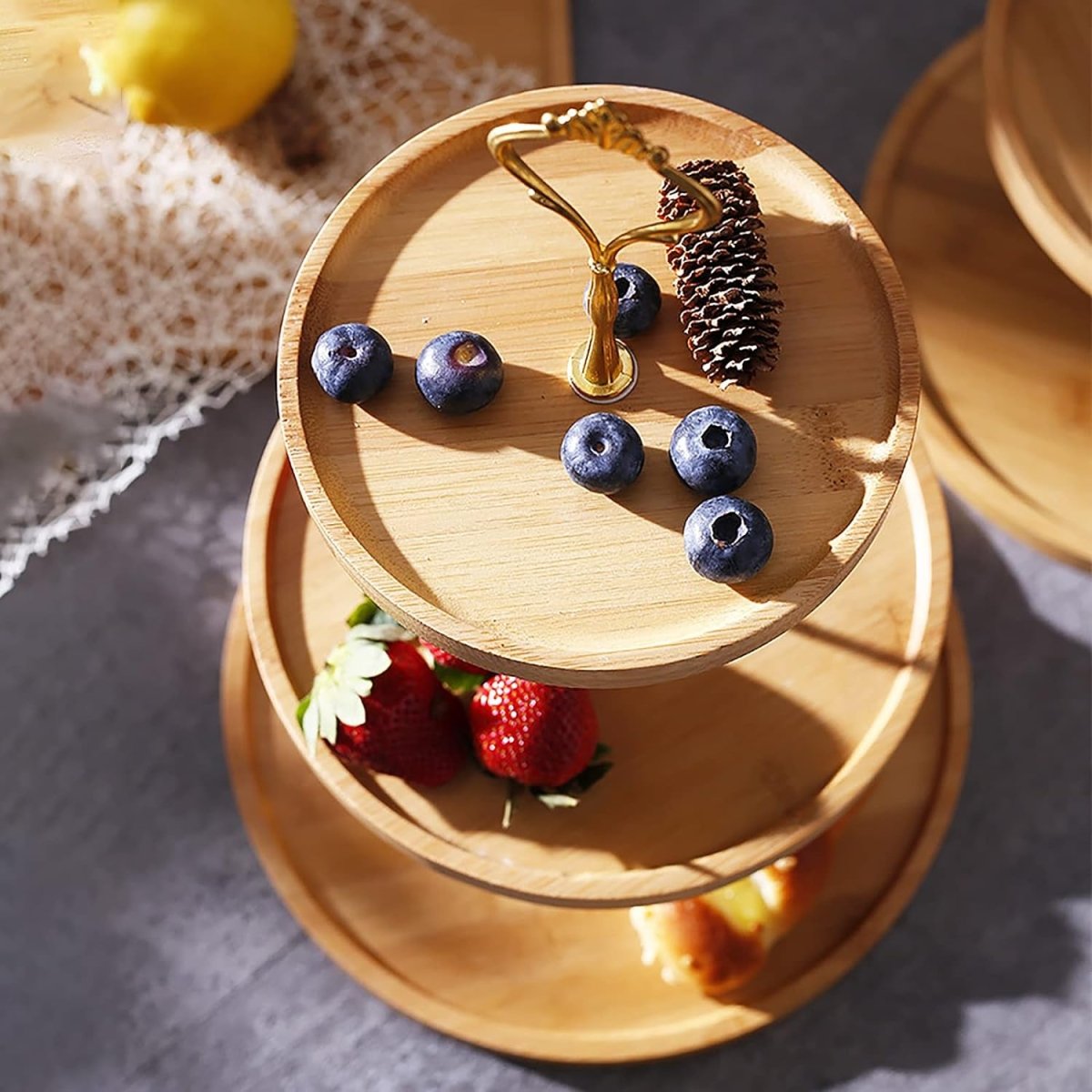 2/3 Tier Wooden Cupcake Stand - Techmanistan in Pakistan