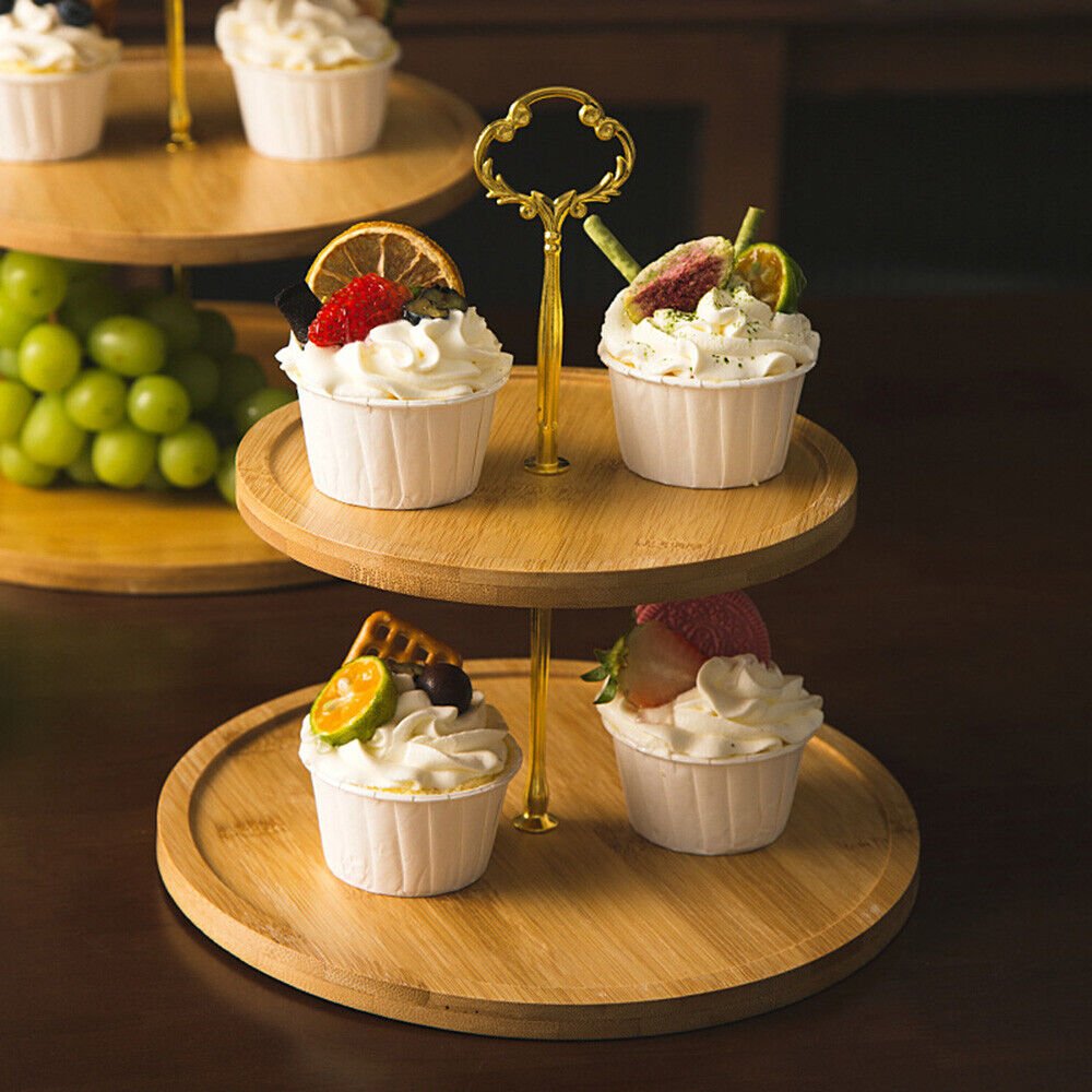 2/3 Tier Wooden Cupcake Stand - Techmanistan in Pakistan