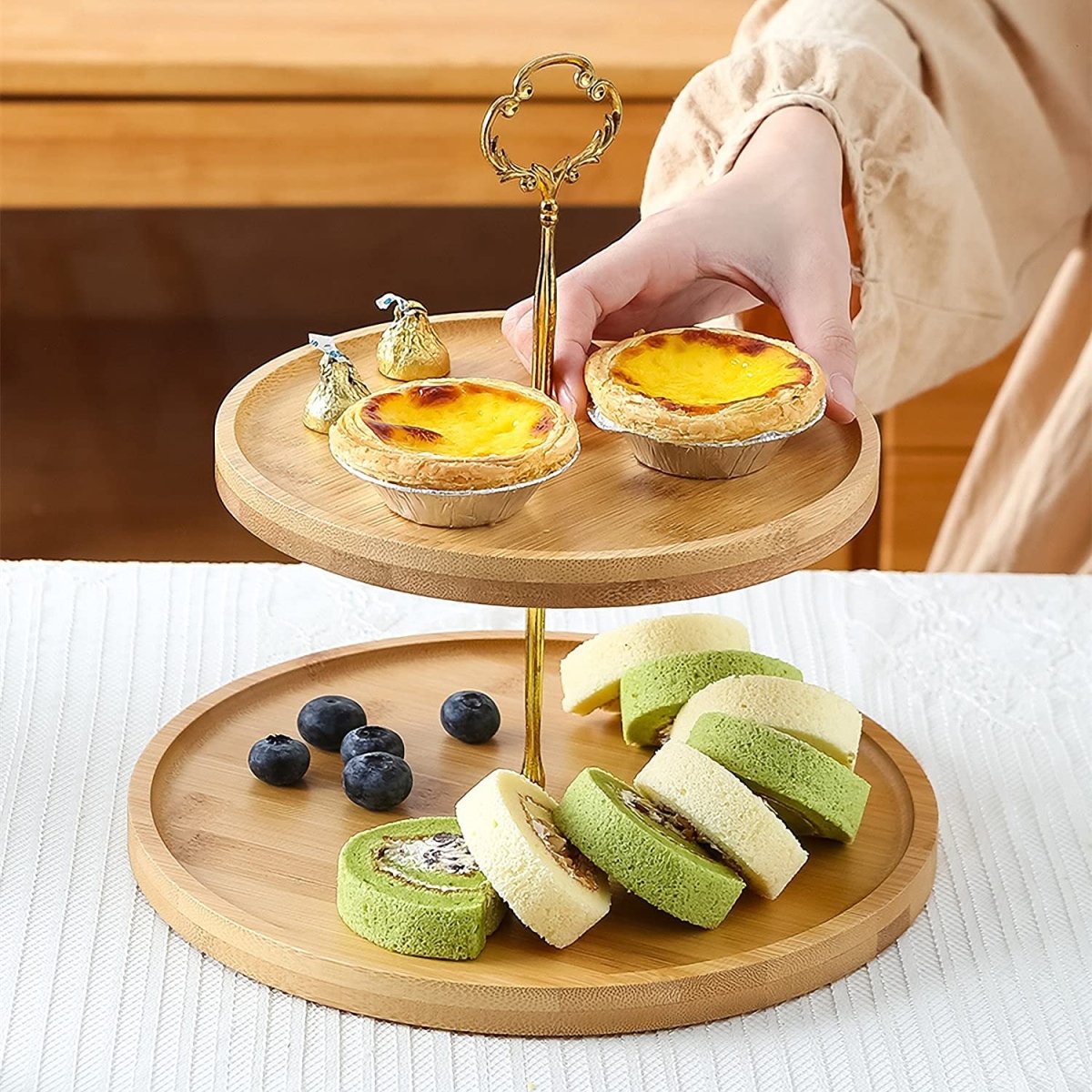 2/3 Tier Wooden Cupcake Stand - Techmanistan in Pakistan