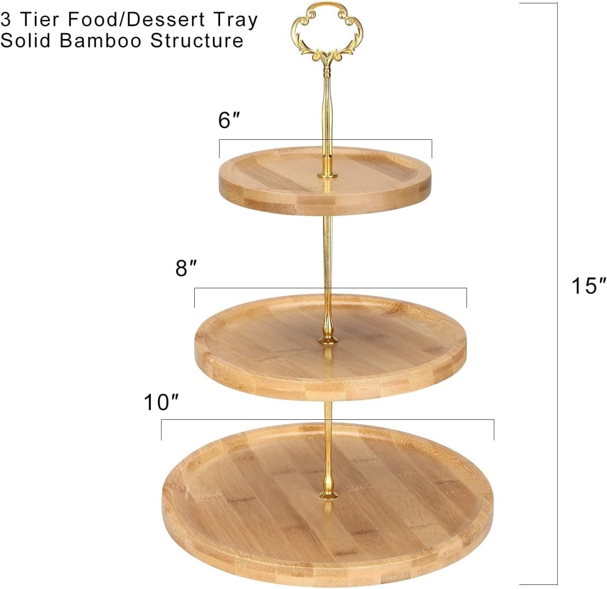 2/3 Tier Wooden Cupcake Stand - Techmanistan in Pakistan