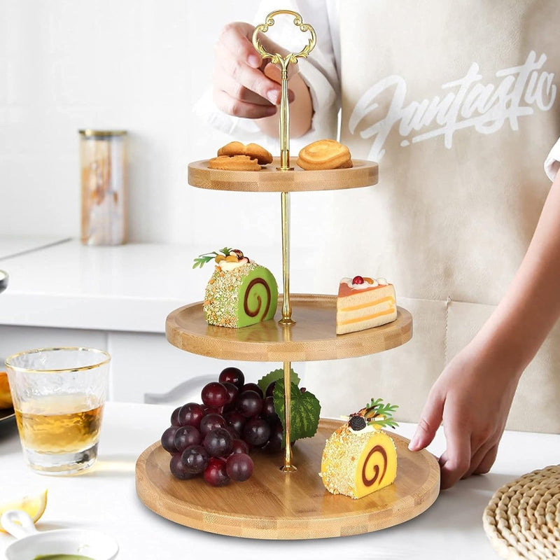 2/3 Tier Wooden Cupcake Stand - Techmanistan in Pakistan