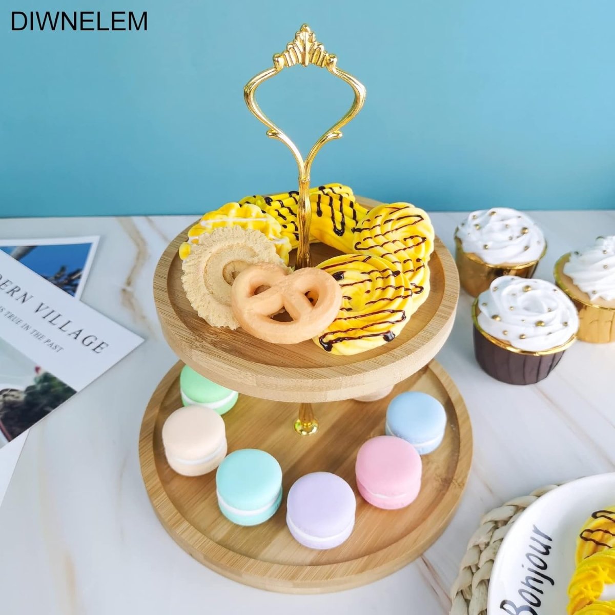 2/3 Tier Wooden Cupcake Stand - Techmanistan in Pakistan