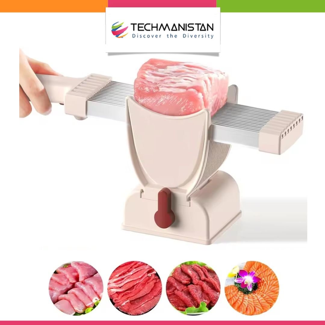 2/4 mm Adjustable Thickness Stainless Manual Meat Slicer - Techmanistan in Pakistan