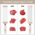 2/4 mm Adjustable Thickness Stainless Manual Meat Slicer - Techmanistan in Pakistan