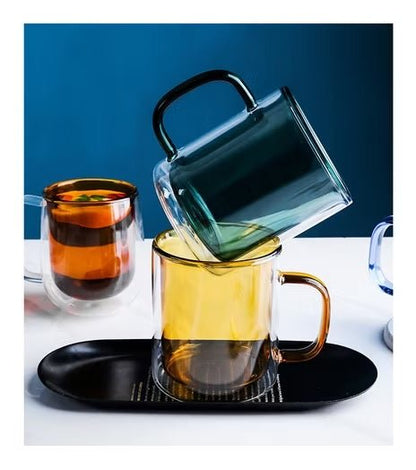250ml Double Wall Glass Mug - Techmanistan in Pakistan