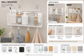 Hanging Storage Basket with 5 Hooks – Wall-Mount Mesh Organiser (26×13.5×20 cm)