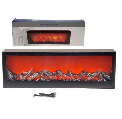 Electric Fireplace Insert with Realistic Flame Effect LED Fireplace Firebox