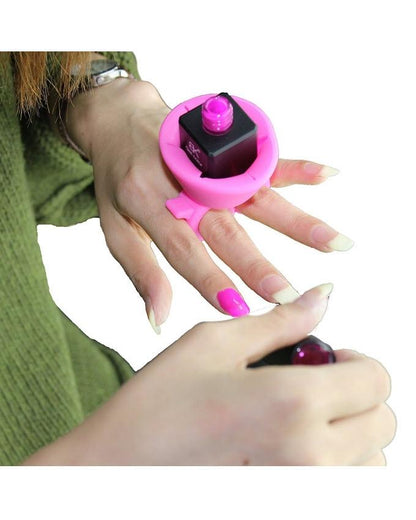 Wearable Soft Silicone Nail Polish Holder - Pink My Store