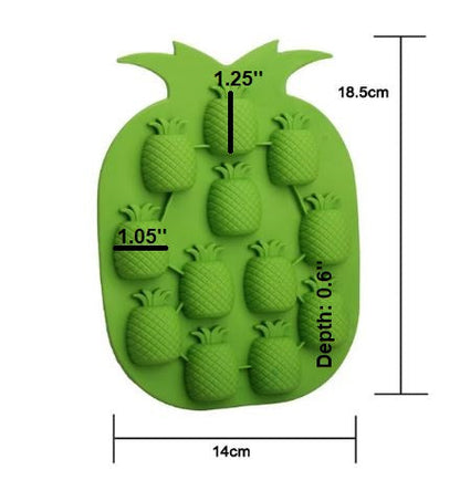 Multifunctional Random Color Silicone 12 Cavity Pineapple Style Ice Tray, Chocolate Ice Maker Mold, Ice Cube Mold Tray, Jelly Maker Mold, Candy Mold My Store
