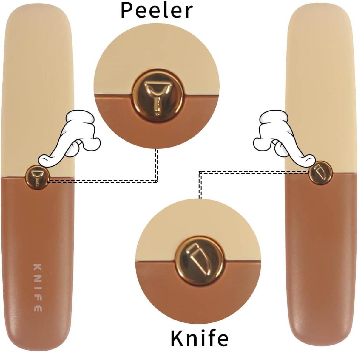 2in1 Vegetable Peeler & Knife With Protective Case - Techmanistan in Pakistan