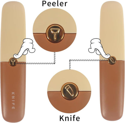 2in1 Vegetable Peeler & Knife With Protective Case - Techmanistan in Pakistan