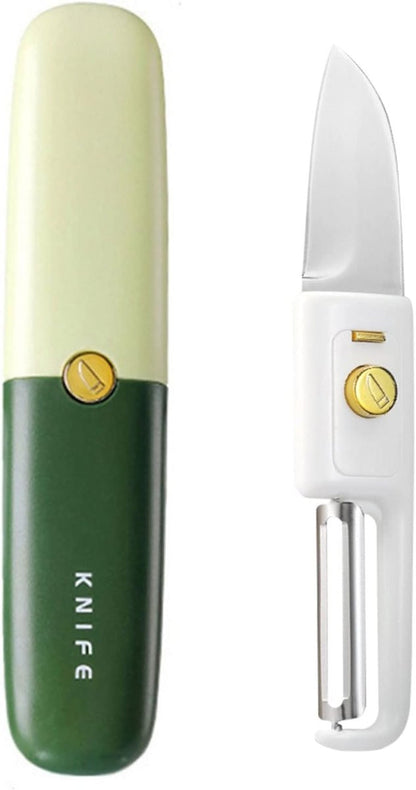 2in1 Vegetable Peeler & Knife With Protective Case - Techmanistan in Pakistan