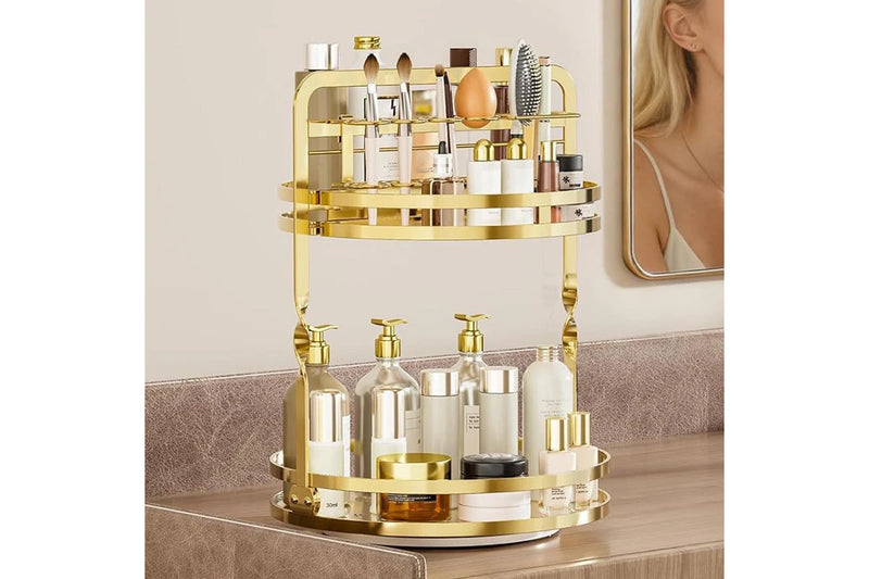 2-Tier Rotating Makeup Organizer