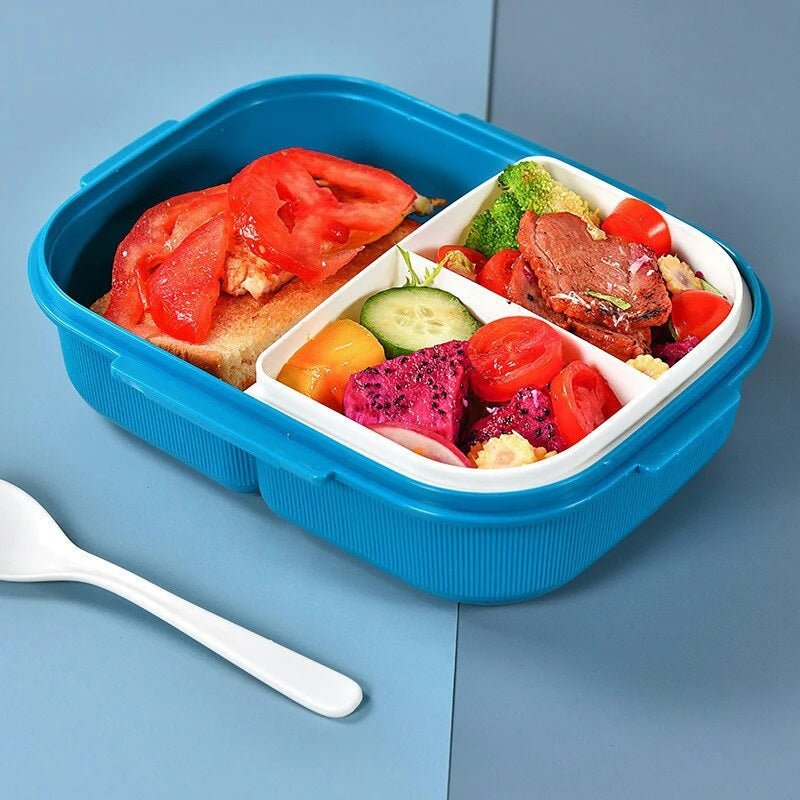 3 Compartments Bento Box With Spoon - Techmanistan