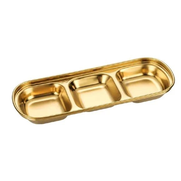 3 Compartments Stainless Steel Plate - Techmanistan in Pakistan