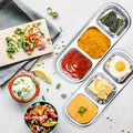 3 Compartments Stainless Steel Plate - Techmanistan in Pakistan